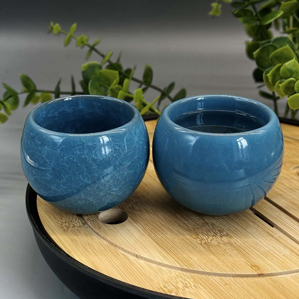 Піала для чаю «Танучий лід» Блакитна (120мл), фото 1