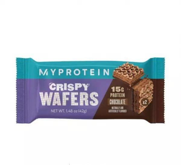 Протеїновий батончик MyProtein Crispy Wafers Chocolate, 42г (упаковка 10 шт), фото 1