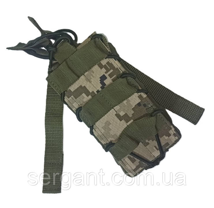 Підсумок MOLLE для двох магазинів АК ММ14 піксель ЗСУ, фото 1