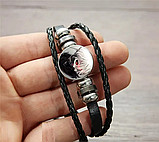 Браслет Tokyo Ghoul Токійський гуль аніме амулет оберіг еко-шкіра чорний колір, фото 2