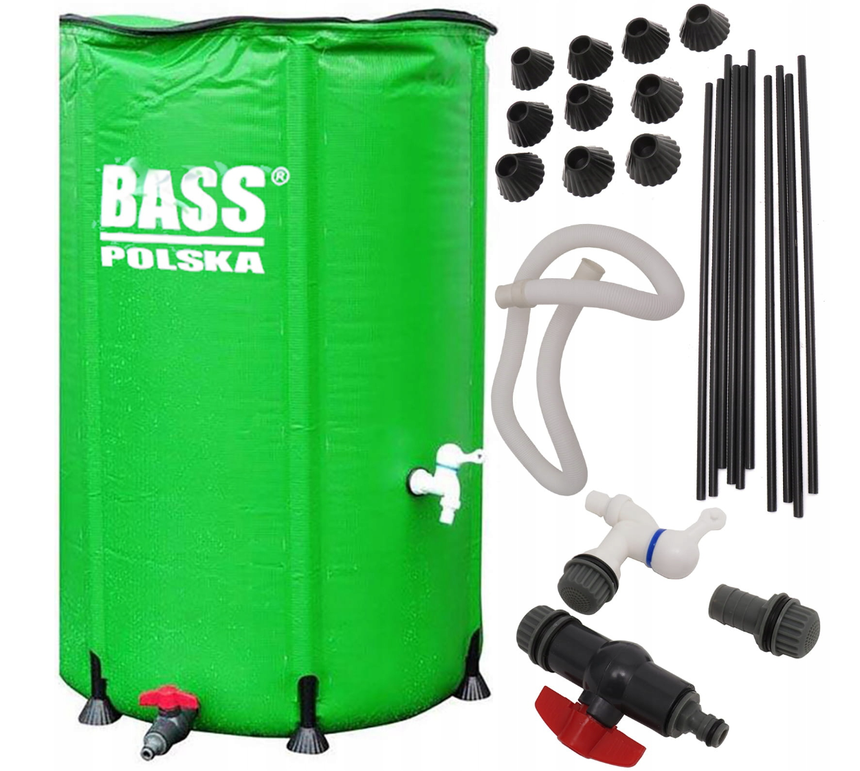 Бочка для збору  дощової води,резервуар 750л Bass Polska 7999 зелана