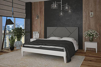 Двоспальне ліжко Mebigrand Нью-Йорк ДК Білий + Аляска 01 160х200 см (DMBG-1535)