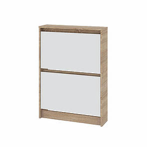 Тумба для взуття в передпокій Еверест Сіті-160-2 70,2х16х95,8 см Дуб сонома/Білий (DTM-071107)