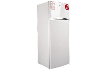 Двокамерний холодильник Grunhelm GRW-143DD 205 л білий, енергоефективний, тихий