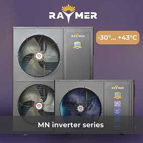 Серія MN inverter теплові насоси повітря-вода Raymer моноблокового типу