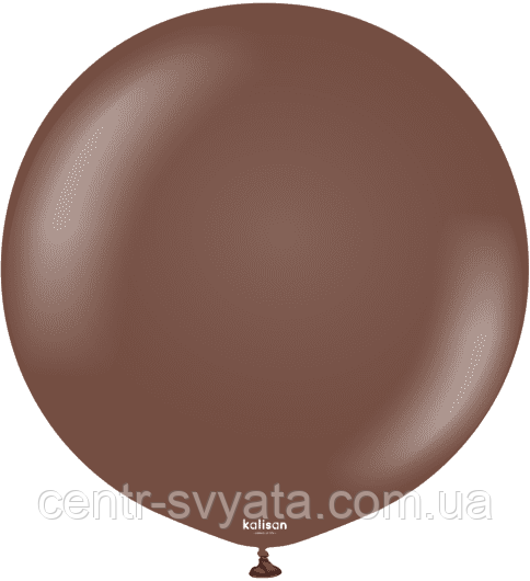 Латексна кулька Kalisan 24"(60 см) Standard Chocolate Brown | Пастель коричневий шоколад