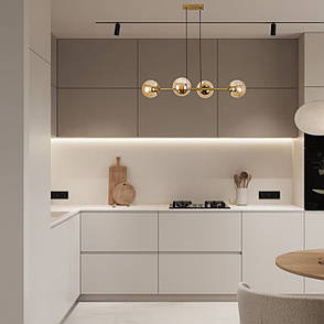 Підвісна сучасна люстра "Modern Luxe " (52-9909-4 BRZ+BR), фото 2