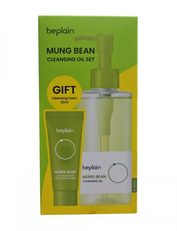 Набір для глибокого очищення шкіри BEPLAIN Mung Bean Cleansing Oil+Foam з машем 200 мл + 20 мл