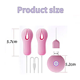 Затискачі для грудей та сосків, Силіконові кліпси з вібрацією, Прищіпки на соски з пультом, Інтимні іграшки, фото 5