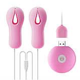 Затискачі для грудей та сосків, Силіконові кліпси з вібрацією, Прищіпки на соски з пультом, Інтимні іграшки, фото 3