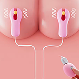 Затискачі для грудей та сосків, Силіконові кліпси з вібрацією, Прищіпки на соски з пультом, Інтимні іграшки, фото 6