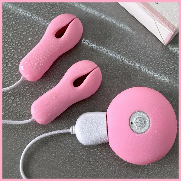 Затискачі для грудей та сосків, Силіконові кліпси з вібрацією, Прищіпки на соски з пультом, Інтимні іграшки, фото 1