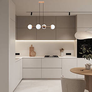 Підвісна сучасна люстра "Modern Luxe " (52-9909-4 GOLD+WH), фото 2