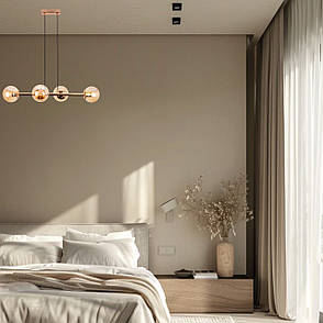 Підвісна сучасна люстра "Modern Luxe " (52-9909-4 GOLD+BR), фото 2