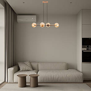 Підвісна сучасна люстра "Modern Luxe " (52-9909-4 GOLD+BR), фото 3