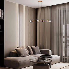 Підвісна сучасна люстра "Modern Luxe " (52-9909-4 GOLD+CL), фото 2