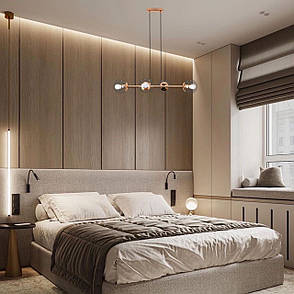Підвісна сучасна люстра "Modern Luxe " (52-9909-4 GOLD+CL), фото 3