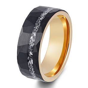 Кільце з карбід вольфраму з метеоритом 8мм (р17.3 18.2 19 20 20.7 21.5)