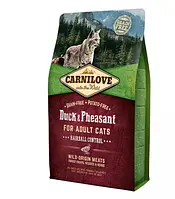 Сухий корм Carnilove Cat Hairball Control для виведення шерсті в котів качка та фазан 2 кг