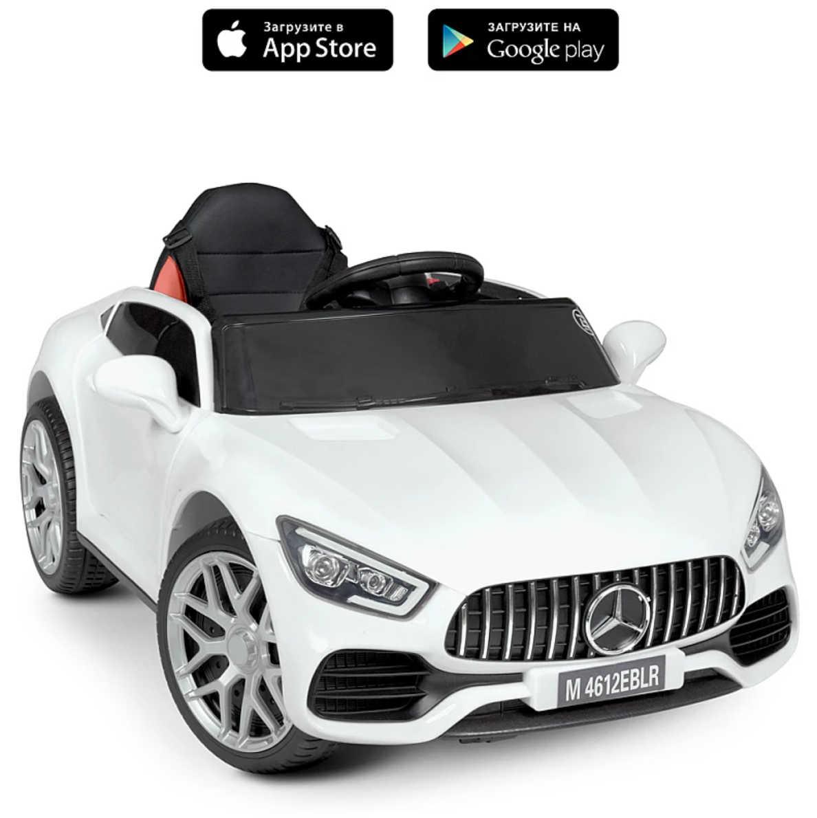 Дитячий електромобіль MERCEDES (Bambi) M 4612EBLR-4, білий, фото 1