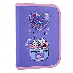 Пенал твердий YES одинарний з двома клапанами HP-04 Purr Meow