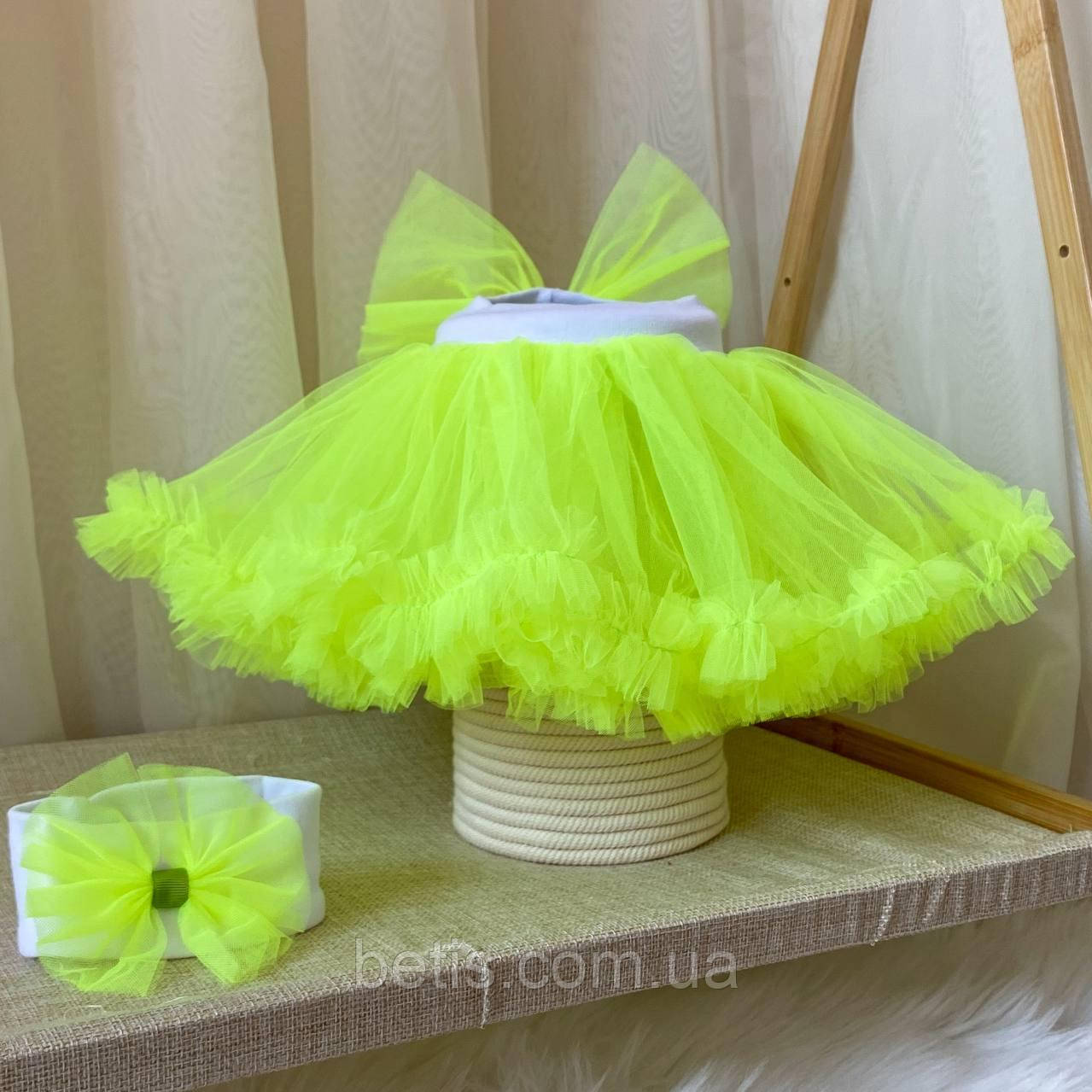 К-м "Веселка" спідниця, пов'язка Салатовий Кулір,фатін арт.27078511 Зріст 62-40(р)