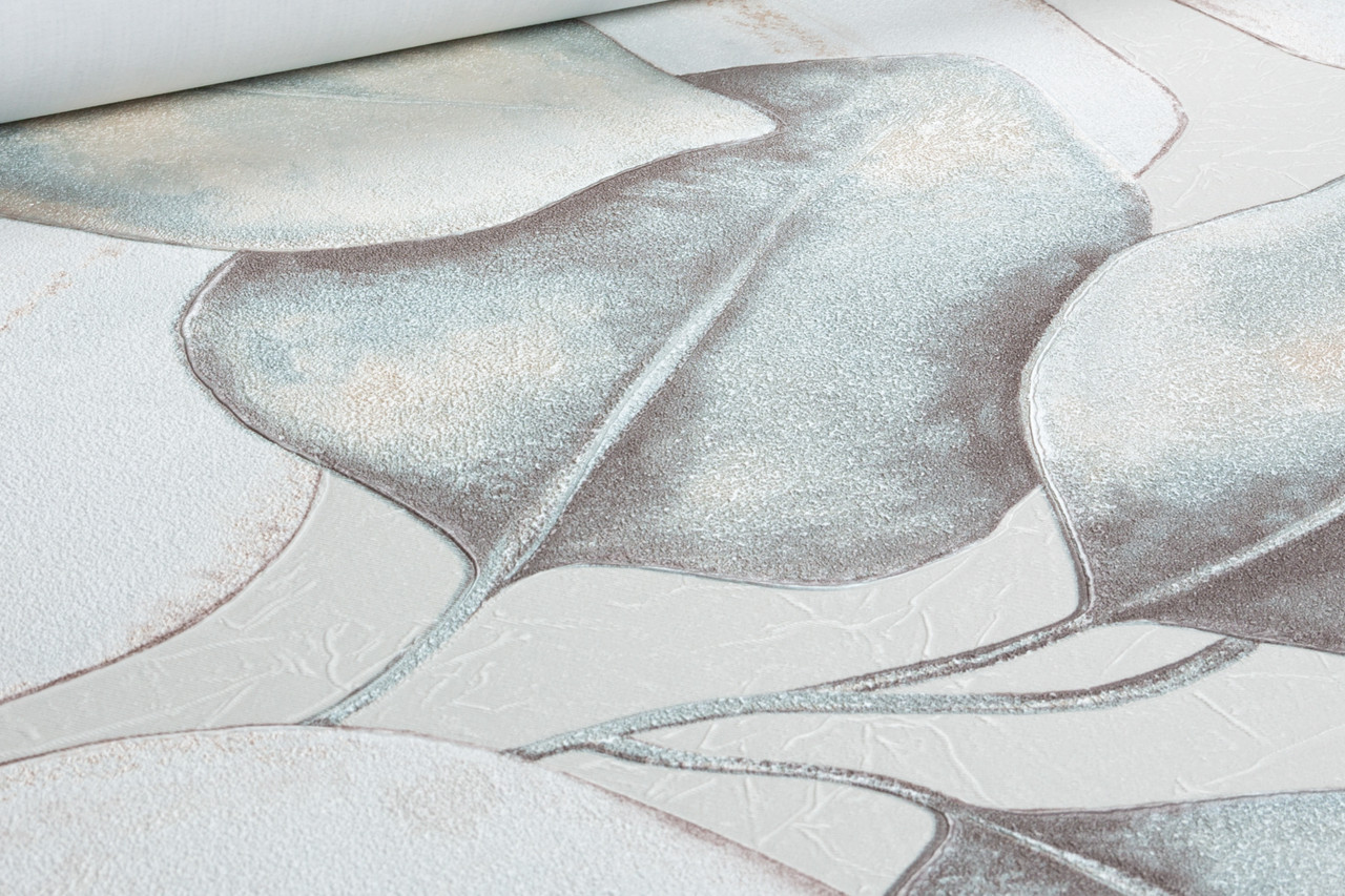 Вінілові шпалери гарячого тиснення Rasch Incanto 977714 Бежево-зелений 10,05 x 1,06 м, фото 1