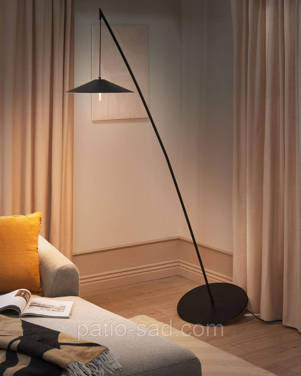 Підлоговий торшер LED COMALIE Метал Чорний, фото 1