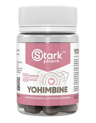 Екстракт Йохімбе Stark Pharm Yohimbine 100 таб, фото 1