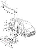 Кліпса кріплення молдінга над відсувними дверима VW Transporter T5, Transporter T6, Multivan, 7H0843514, фото 2