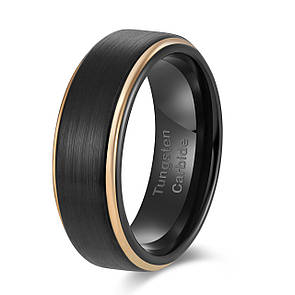 Чорне кільце з карбід вольфраму 8мм (р17.3 18.2 20 21.5)
