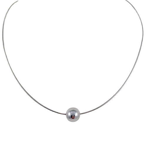 Срібне кольє з кулькою "Струна" BIG-шр-б, фото 1
