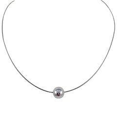 Срібне кольє з кулькою "Струна" BIG-шр-б