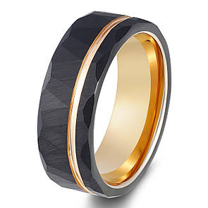 Чорне кільце з карбід вольфраму 8мм (р 18.2 19 20 20.7 21.5)