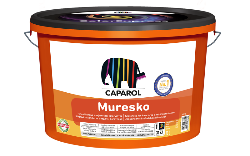 Фарба фасадна Caparol Muresko, Біла база, 2,5 л, силіконова матова, фото 1