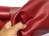 Шкіра натуральна лицьова Аляска т.1,0-1,2 мм колір червоний AN, фото 3