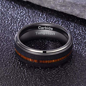 Чорне кільце з карбід вольфраму 8мм (р17.5 18 19 21.5)