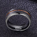 Чорне кільце з карбід вольфраму 8мм (р 18 19), фото 2