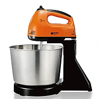 Міксер стаціонарний ОРАНЖЕВИЙ 250 Вт RAF, стаціонарний міксер із чашею