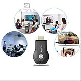 Медіаплеєр адаптер M9 plus Anycast, бездротовий приймач для трансляції екрана смартфона планшета на телевізор ретранслятор Wi-Fi, фото 4