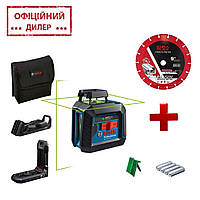 Нівелір BOSCH GLL 2-20 G (0601065000) зелений лазер + ПОДАРУНОК Диск алмазний KONA FLEX
