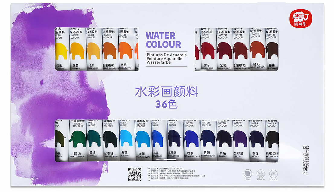 Художні акварельні фарби Art Rangers 36 кольорів у тубах по 10 ml, фото 1