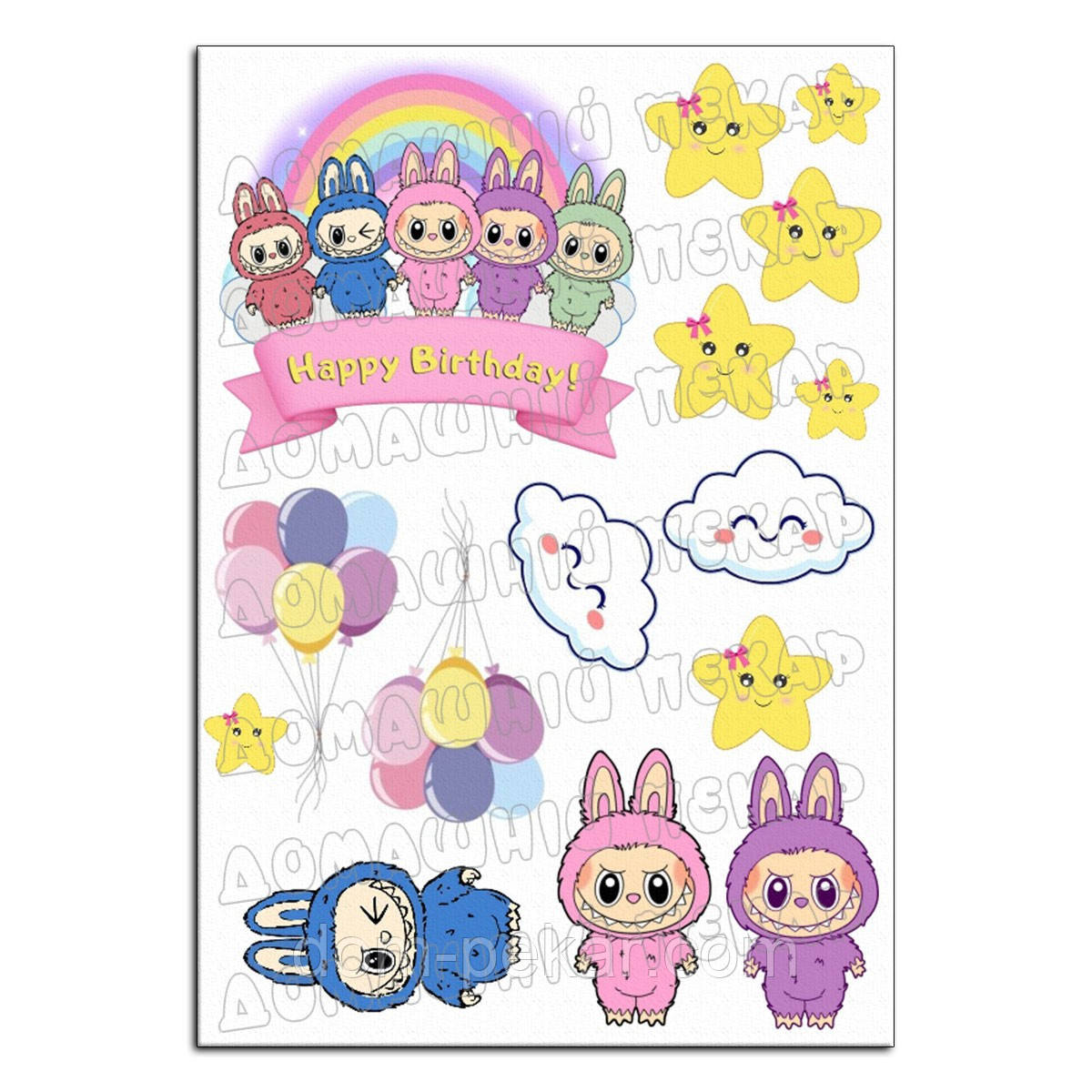 Лабубу Labubu вафельна картинка