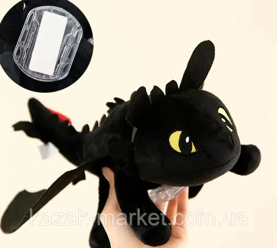 Плюшева іграшка беззубик Іграшка Дракон Беззубик для автомобільної машинки М'яка іграшка, як приборкати драконо, фото 1