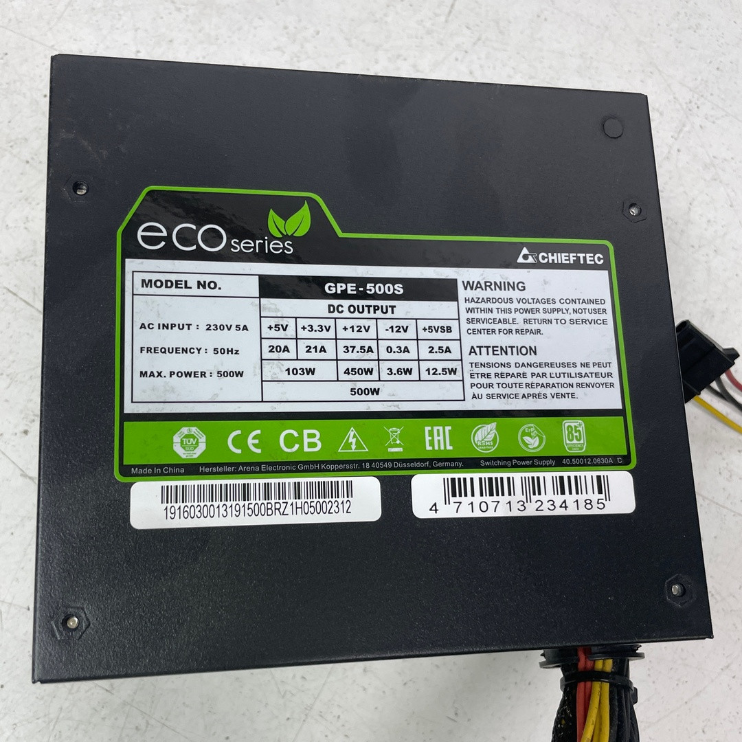 Блок живлення Chieftec Eco GPE-500S 500Вт PFC активний