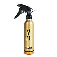 Розпилювач металевий вузький "Salon Ножиці" золото, 300 мл
