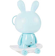 Нічник дитячий Зайченя в окулярах на скейті 66003 h — 28 см (від гумки, лампа економ), фото 4