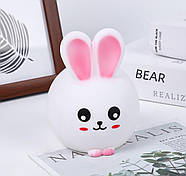 Нічник дитячий Зайчик h-10 см AT-018D/0337 (на батарейках), фото 2