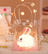 Нічник дитячий Зайчик h-10 см AT-018D/0337 (на батарейках), фото 4
