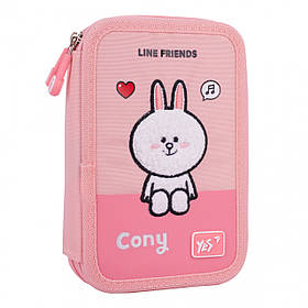 Пенал твердий YES подвійний HP-01 Line Friends Pretty Choco and Cony